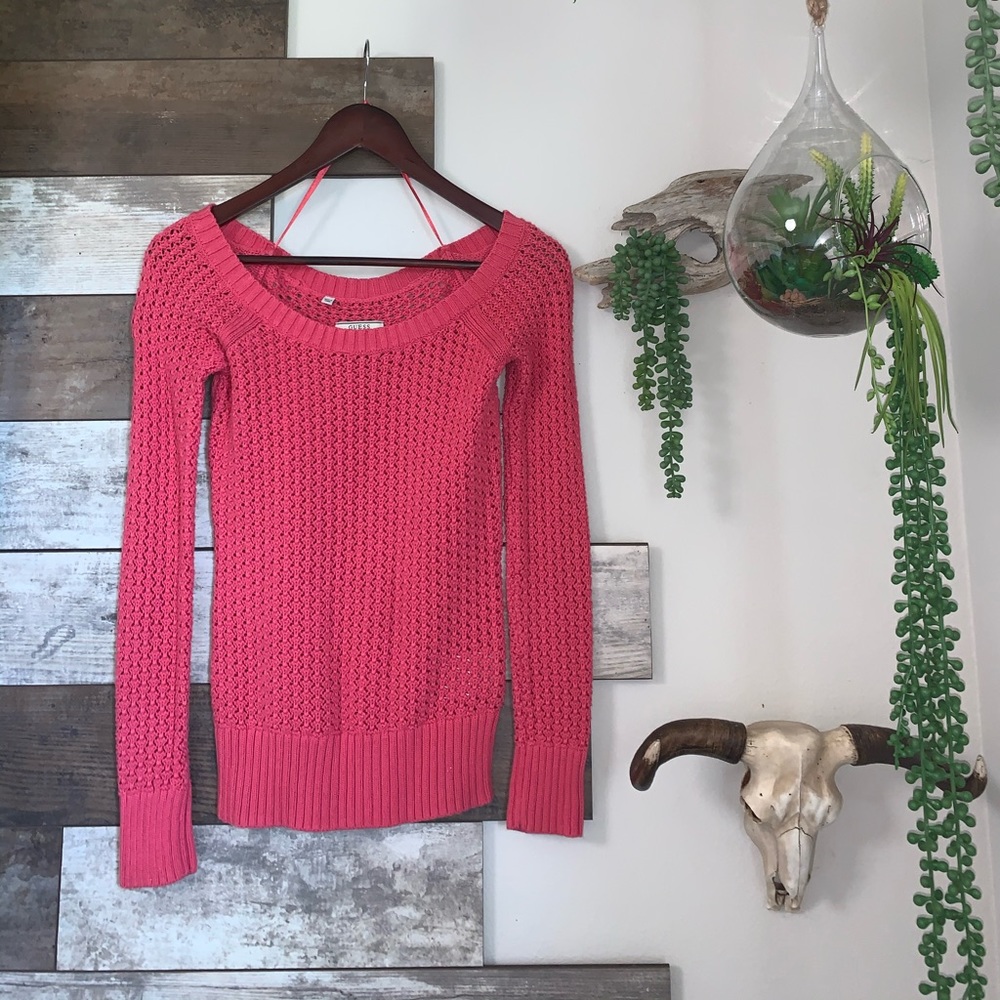 Guess Coral Pink knit sweater